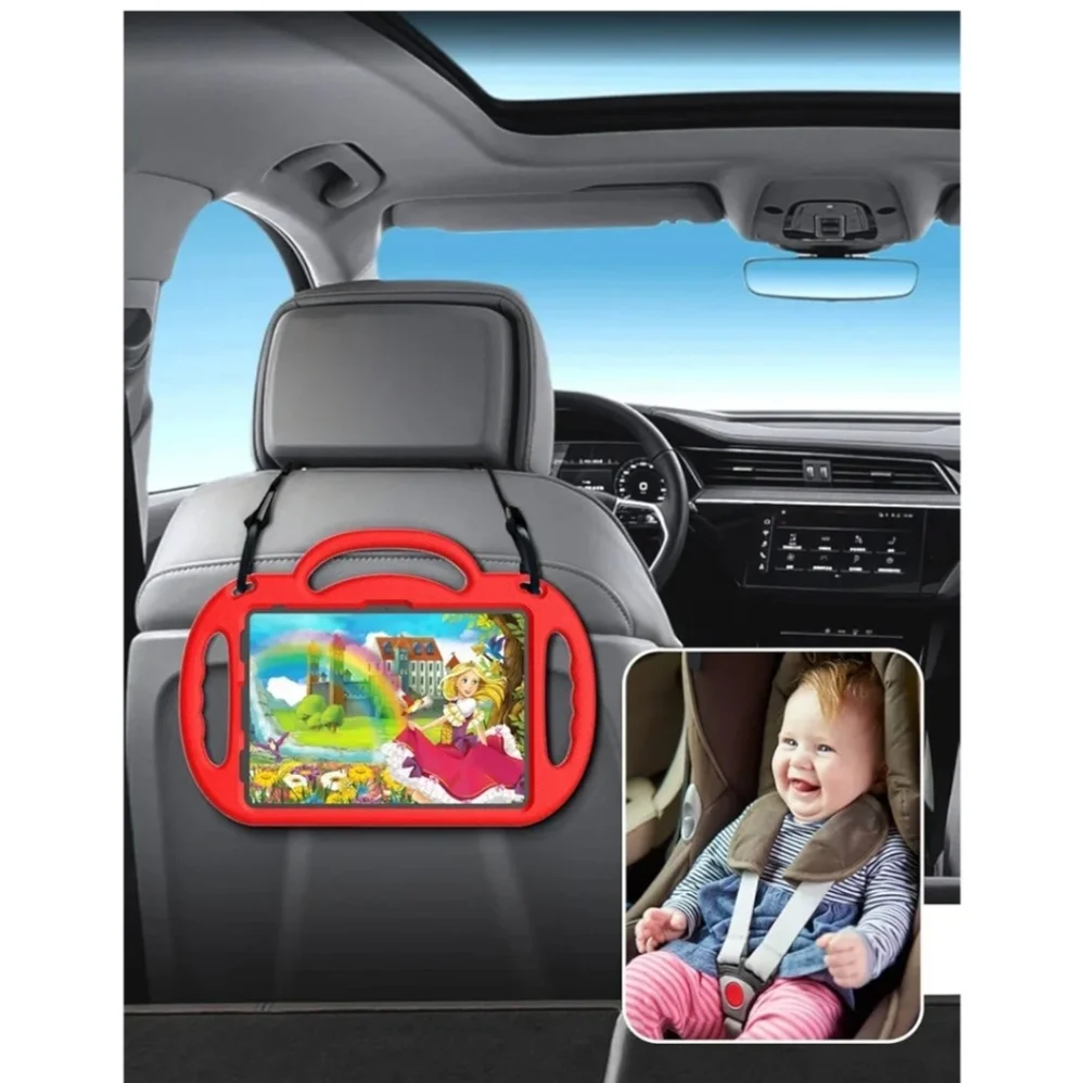2/$25 Red Kids iPad Tablet Protector Case With Stand